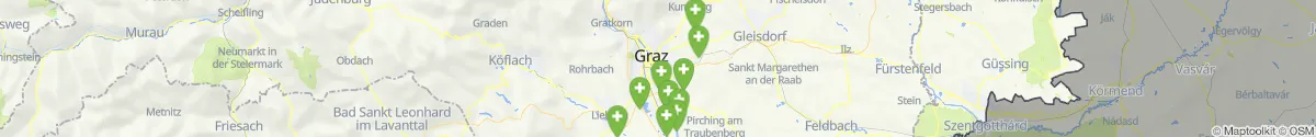 Kartenansicht für Apotheken-Notdienste in der Nähe von Graz-Umgebung (Steiermark)